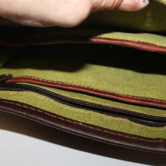 Vintage Handmade Oiled Saddle Leather Messenger Briefcase Bag Purse Handbag - Picture 10 of 12